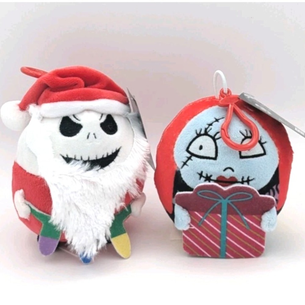 Kcare The Nightmare Before Christmas Plush Jack & Sally Bag Clips Approx 4" Tall